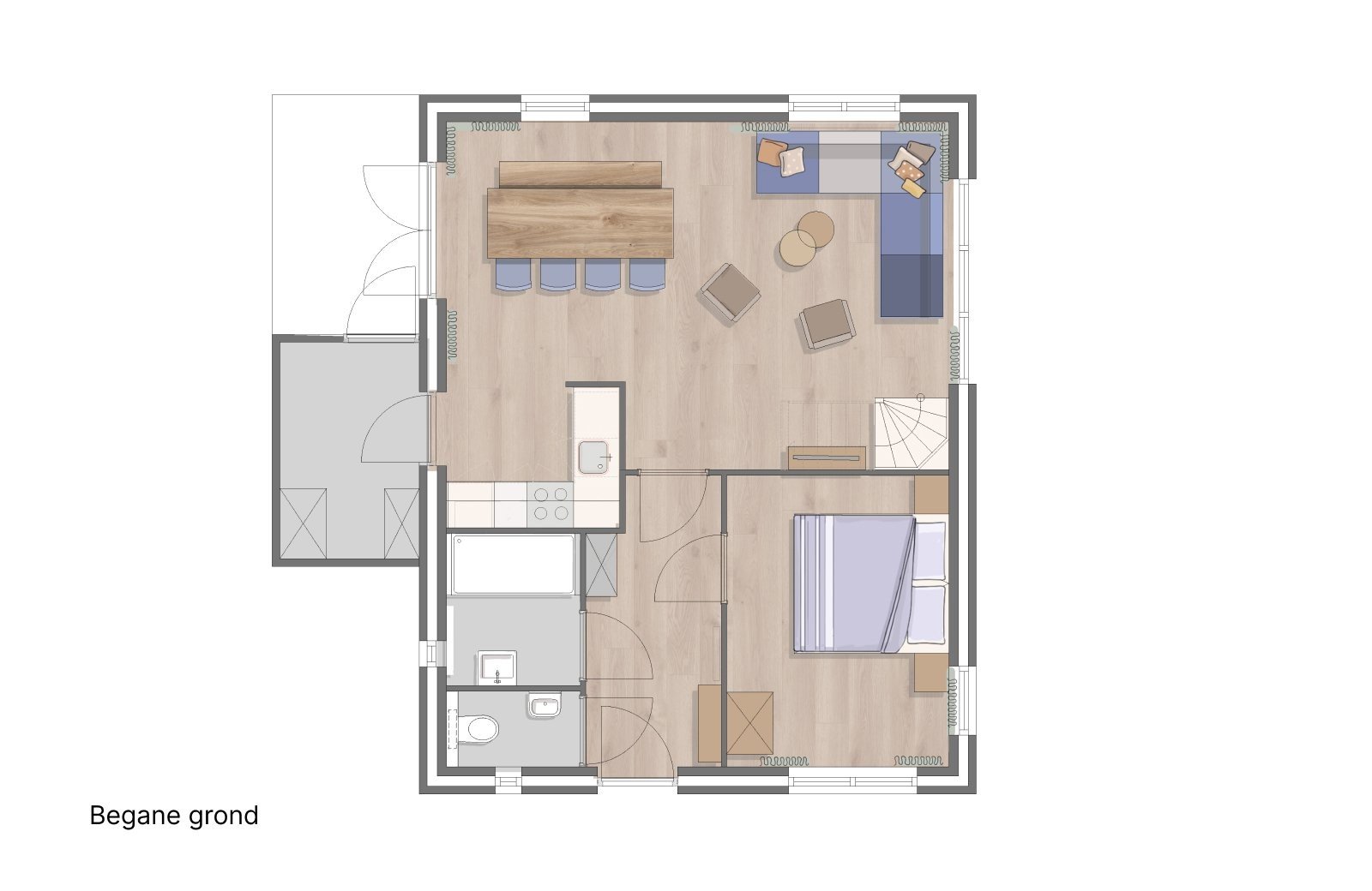 Buurpoes villa begane grond De Tovertuin