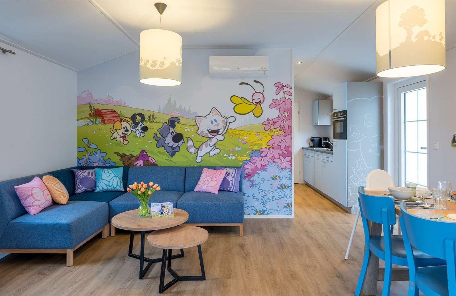 Vlindertjes venhuis woonkamer