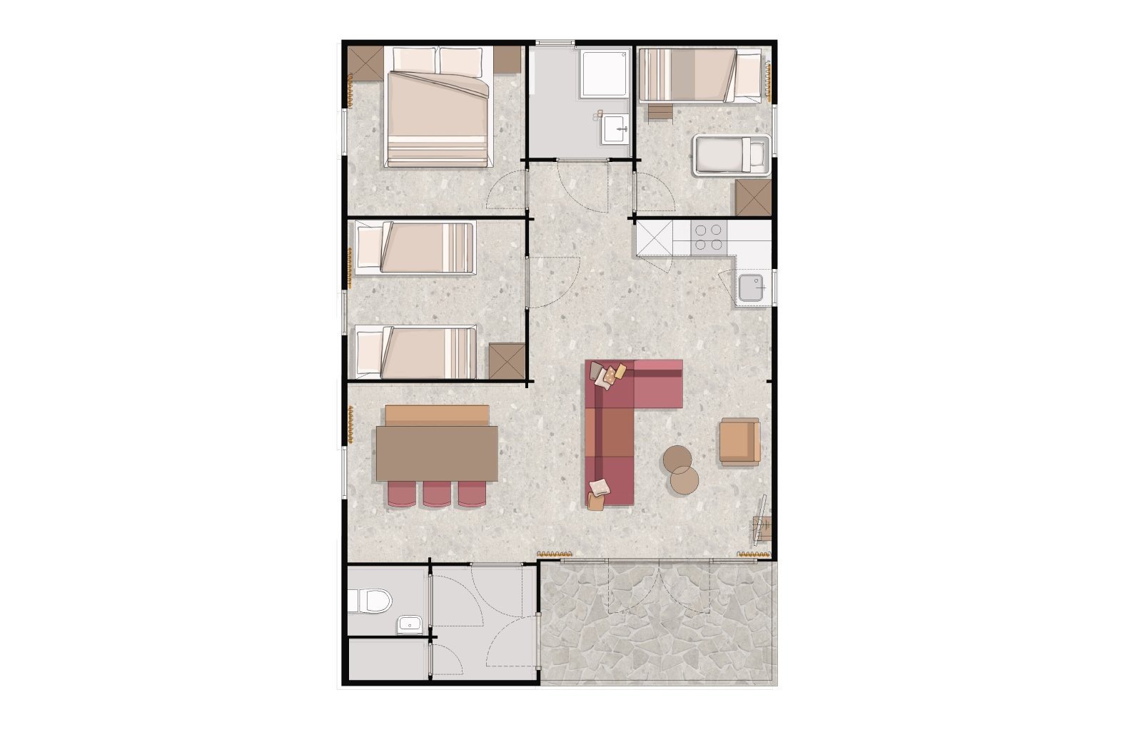 Wijze varen lodge plattegrond De Tovertuin