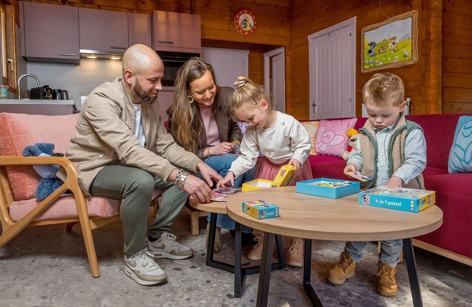 Wijze varen lodge woonkamer spelletje
