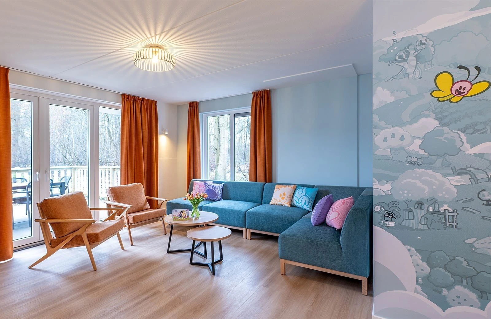 Woezel pip villa woonkamer